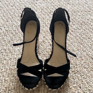 Black Circus wedges. Barely worn.